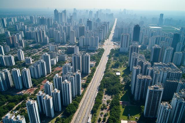 Pemandangan udara bandar Petaling Jaya