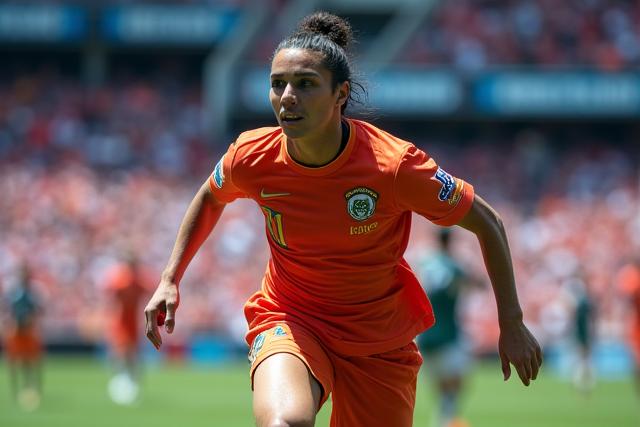 Atlet sedang beraksi dalam acara sukan